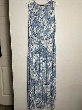 Peruvian Connection Sleeveless Maxi Dress Womens Large FLAWED
